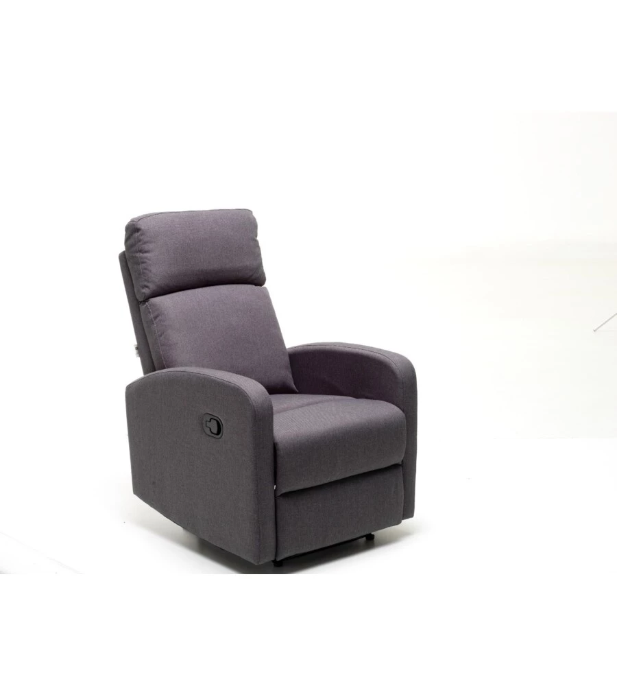 POLTRONA CON RECLINER MANUALE "MIRELLA" BLUE JEANS, 90X68X103 CM